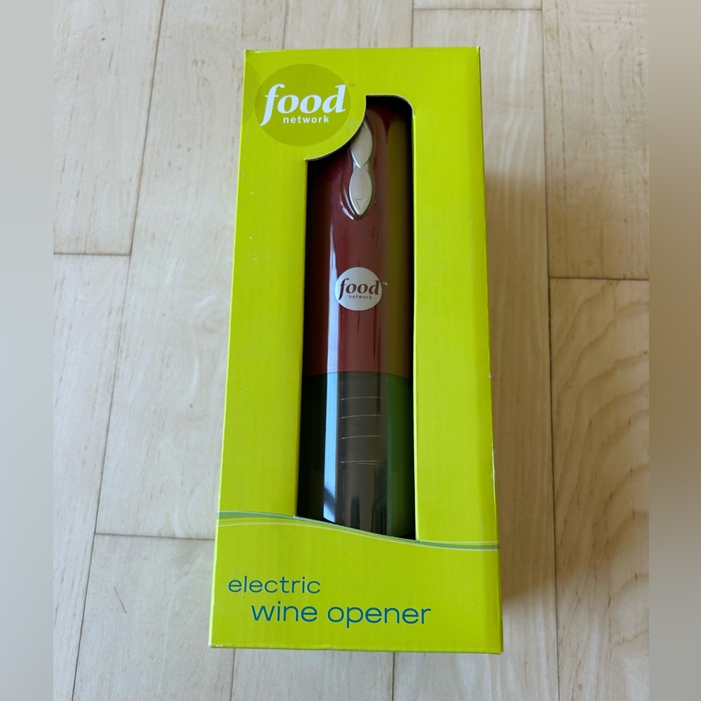 Food Network Red Electric Wine Opener - Never Opened, Sealed